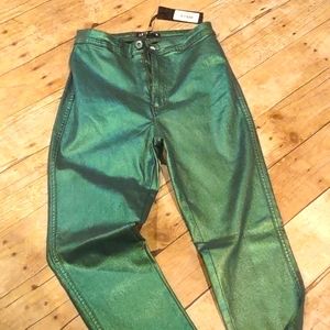 Shinny metallic skinny jeans